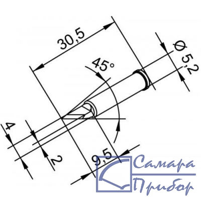 лезвие 4 мм, толщина 2 мм - для PLCC (к i-Tool, i-Tool nano) 102BDLF20