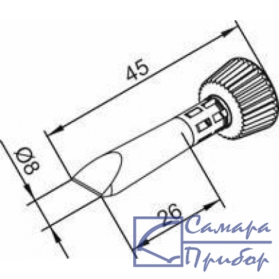 клин 8 мм с конусообразным переходом (к i-Tool) 102CDLF080C