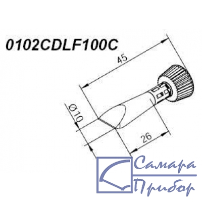 клин 10 мм с конусообразным переходом (к i-Tool) 102CDLF100C