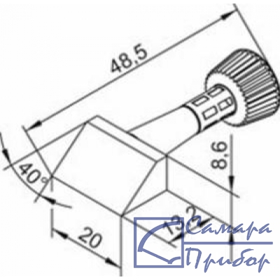 уникально массивное жало - усеченный брус 20 мм x 13,5 мм (к i-Tool) 102CDLF200