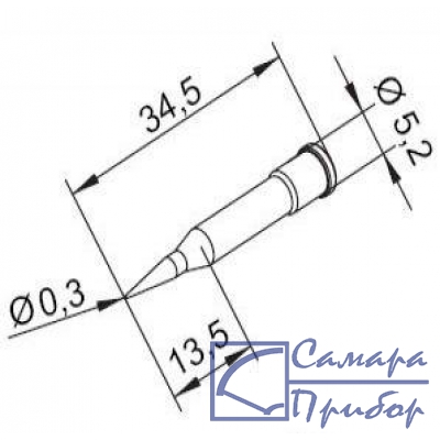 Конус длинный 0,3 мм (к i-Tool, i-Tool nano) 102PDLF03L