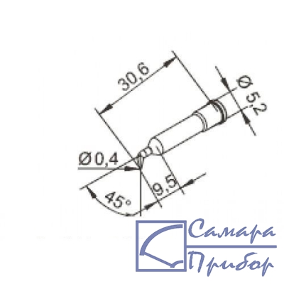 конус 0,4мм, изогнутое (к i-Tool, i-Tool nano) 102SDLF04