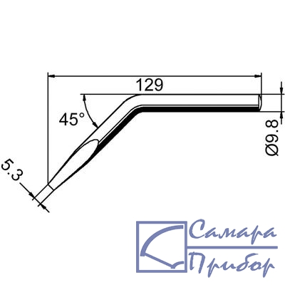 жало клин 5,3мм изогнутое (к ERSA-150) 152JD