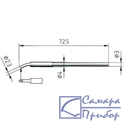микроволна 2,3мм, изогнутое (к MicroTool) 212MS