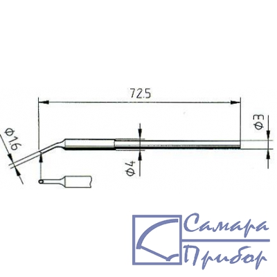 микроволна 1,6мм, изогнутое (к MicroTool) 212WD