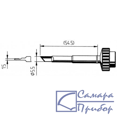 лезвие 5,5 мм с подгибом 1,5мм - для пайки PLCC (к TechTool) 612MD