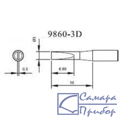 Насадка паяльная 9860-3D