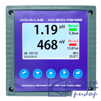 промышленный PH, ORP контроллер (интерфейс RS485 Modbus RTU) AQUA-LAB AQ-300-RS-485