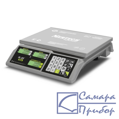 торговые настольные весы M-ER 326 C-32.5 Slim LCD Белые без АКБ