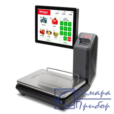 торговые настольные весы с печатью этикеток M-ER 725 PM-15.2 SELFPRINT VISION-AI (15 , USB, Ethernet, Wi-Fi)
