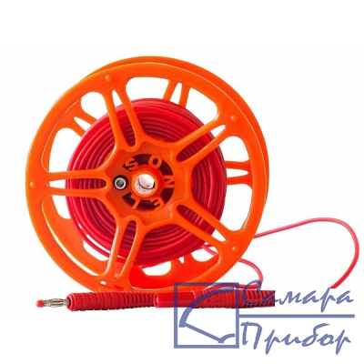 провод измерительный 30м на катушке с разъёмами банан красный WAPRZ030REBBSZ