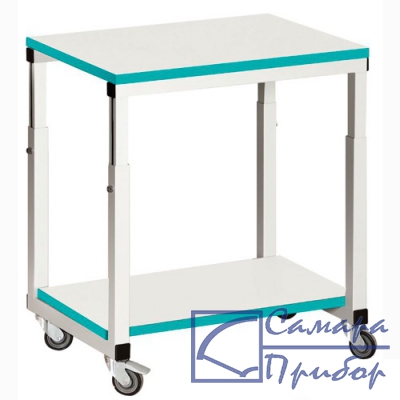 cтол подкатной лабораторный 1000*700мм ПС-10 LAB RAL9010 HPL PLUS