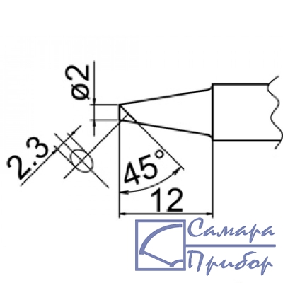 паяльная сменная композитная головка для станций FX-838 T20-BC2