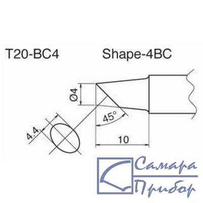 паяльная сменная композитная головка для станций FX-838 T20-BC4