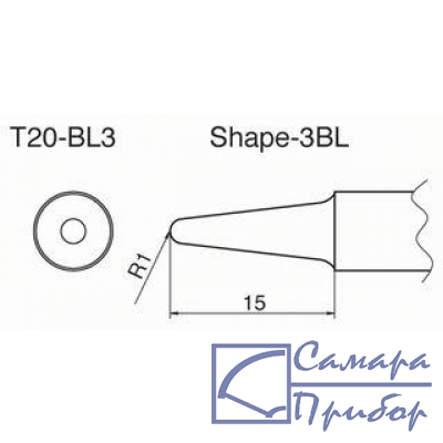 паяльная сменная композитная головка для станций FX-838 T20-BL3