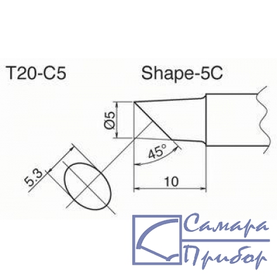 паяльная сменная композитная головка для станций FX-838 T20-C5