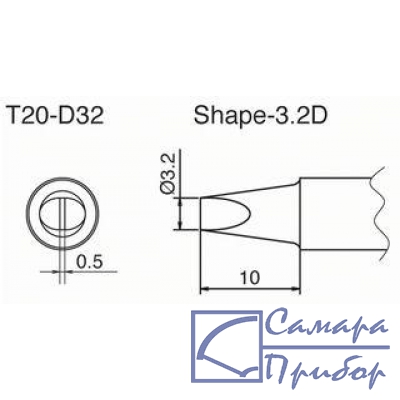 паяльная сменная композитная головка для станций FX-838 T20-D32